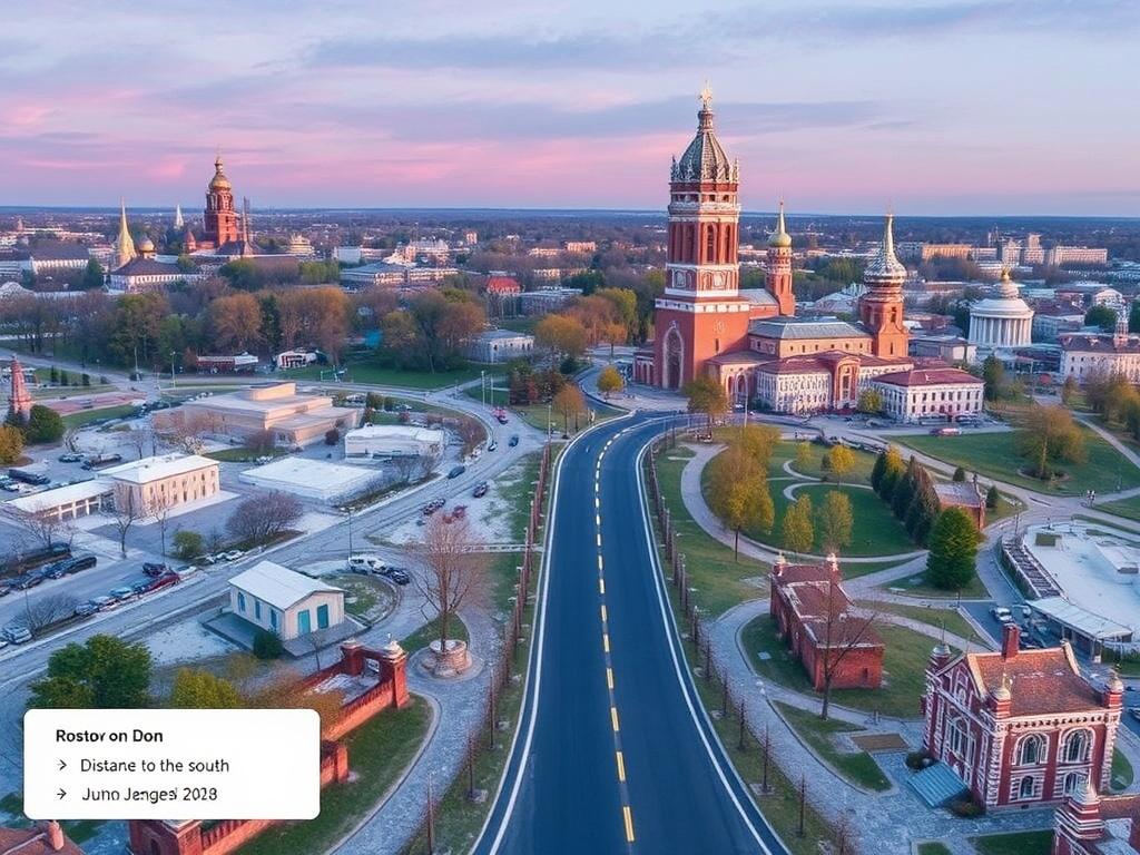 Ростов-на-Дону и дорога на юг. Таблица расстояний и ориентировочное время в пути