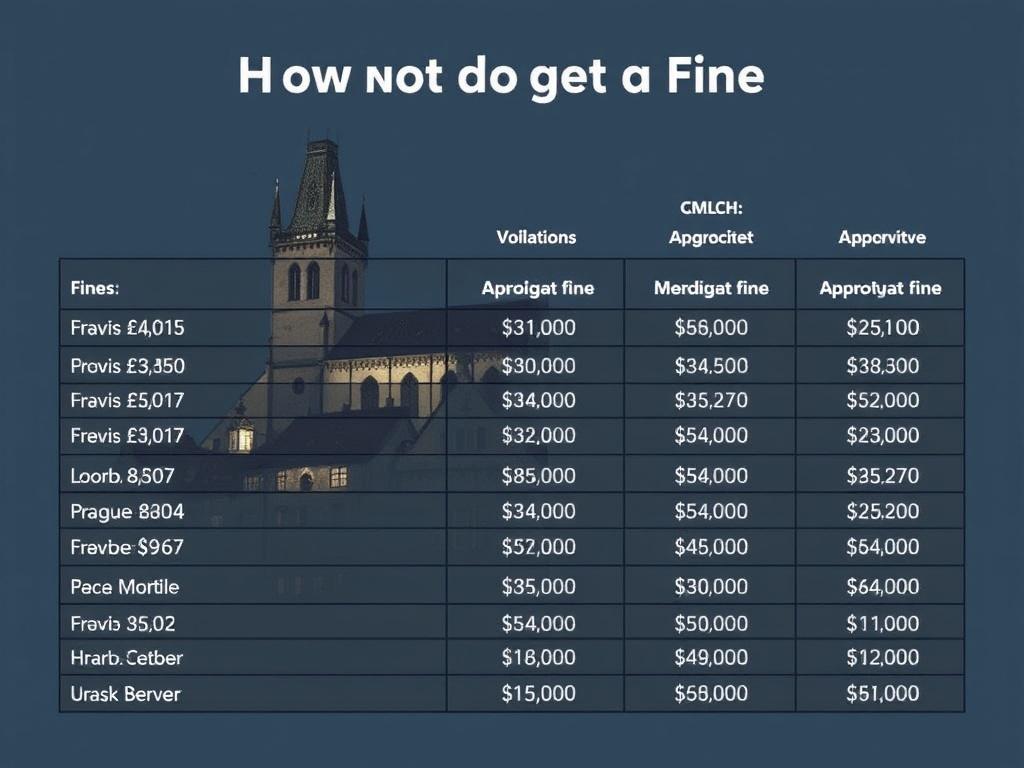 Прага: как не получить штраф. Таблица: типичные нарушения и ориентировочные штрафы