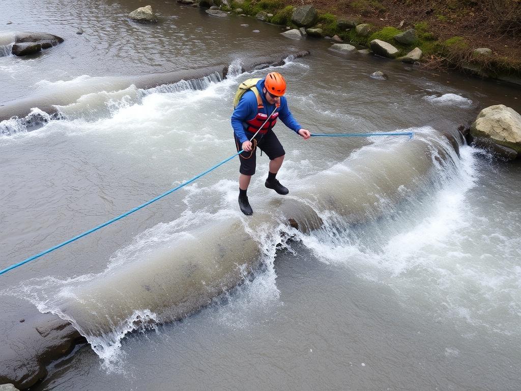 Преодоление бродов и водных преград. Использование веревки и страховки Преодоление бродов и водных преград. Использование веревки и страховки